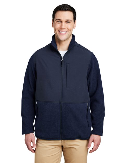 Men's Journey Summit Hybrid Full-Zip - - 13379 324A7 7-7.9 oz AB Exclusive Brands Activewear CA New ab CE890 CORE365 Fleece Full-Zips Jackets Long Sleeves Mens & Unisex New AB Outerwear Pockets Polyester - 100% S&S Exclusive Brands Tear Away Zips