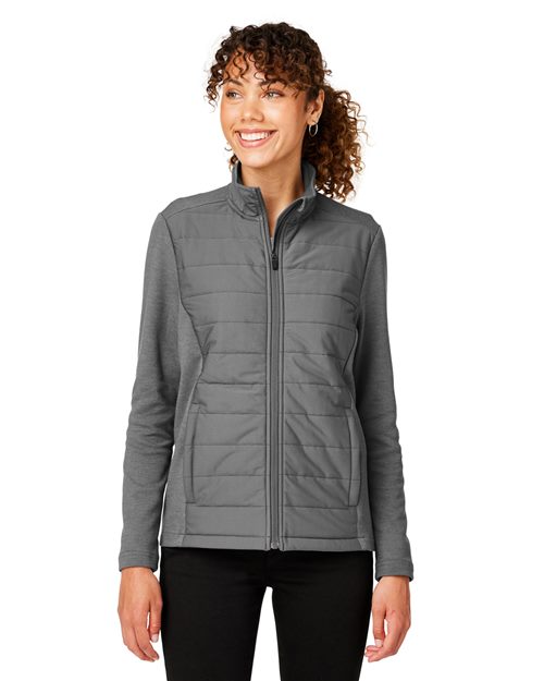 Women's New Classics® Charleston Hybrid Jacket - - 13412 698B2 7-7.9 oz AB Exclusive Brands CA New ab Cotton Devon & Jones DG704W Full-Zips Jackets Long Sleeves New AB Outerwear Pockets Polyester Puffers S&S Exclusive Brands Womens Zips
