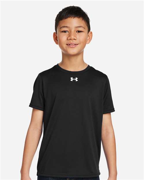 Under Armour 1377487, Youth Tech Team T-shirt, Black/ White