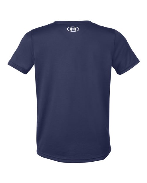 Under Armour 1377487, Youth Tech Team T-shirt, Midnight Navy/ White