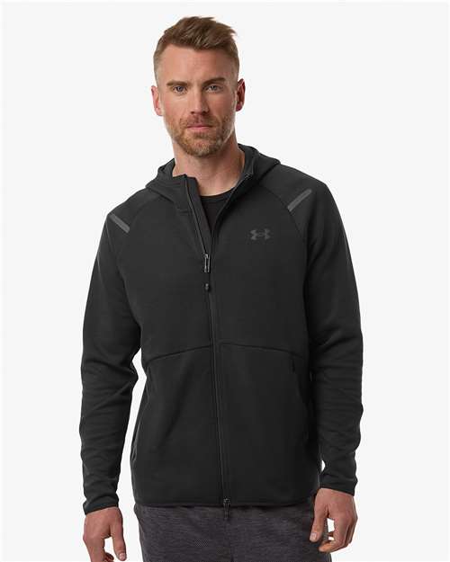 Under Armour 1379806, Men's Unstoppable Fleece Full-zip, Black/ Black