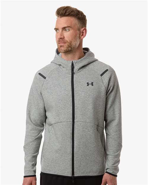 Under Armour 1379806, Men's Unstoppable Fleece Full-zip, Mod Grey/ Black