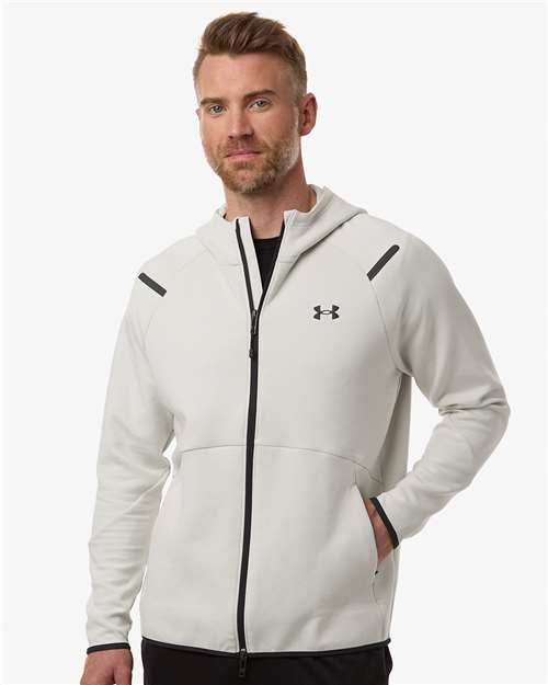 Under Armour 1379806, Men's Unstoppable Fleece Full-zip, Summit White/ Black