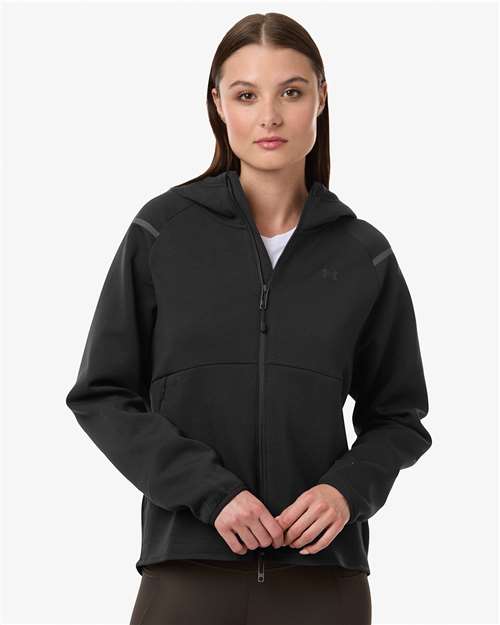 Under Armour 1379842, Women's Unstoppable Fleece Full-zip Jacket, Black/ Black