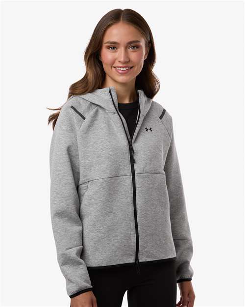 Under Armour 1379842, Women's Unstoppable Fleece Full-zip Jacket, Mod Grey/ Black