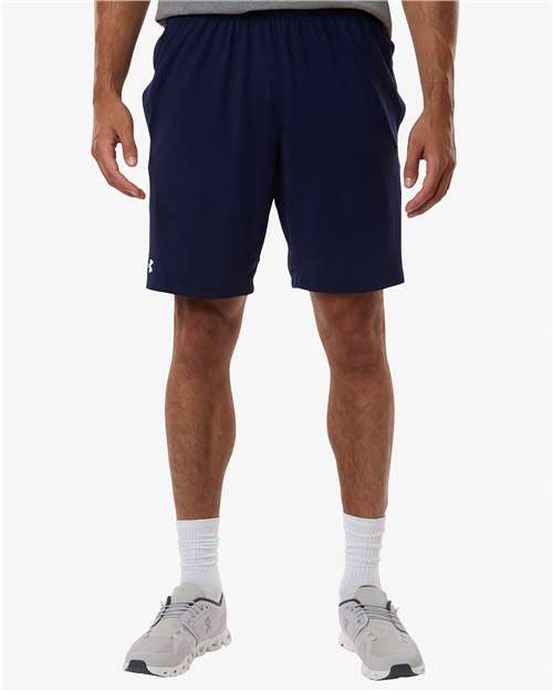 Men's Tech Vent 9" Shorts - - 16137 Midnight Navy White 011E2 6005528 AB Retail Exclusive Brands Activewear Bottoms CA New ab Mens & Unisex Mesh Moisture-Management New AB Performance Polyester Shorts Spandex Under Armour Visible Logos