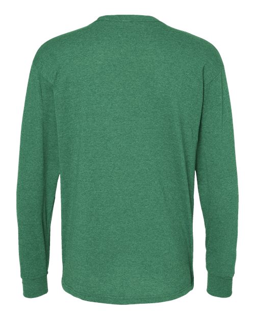 M&O 4820, Unisex Gold Soft Touch Long Sleeve T-shirt, Heather Kelly Green