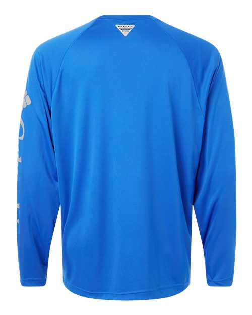 Columbia 212472, Men's Pfg Terminal Tackle Long Sleeve T-shirt, Vivid Blue/ Cool Grey