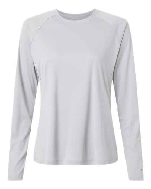 Columbia 212485, Women's Pfg Tidal Tee Ii Long Sleeve, Cool Grey/ Vivid Blue