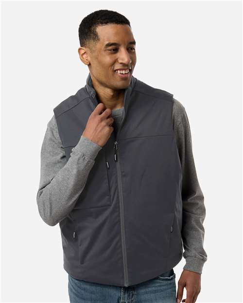 CORE365 CE716, Unisex Techno Lite Flat-fill Insulated Vest, Carbon