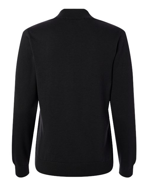 Devon & Jones DG446W, Women's New Classics Quarter-zip Sweater, Black