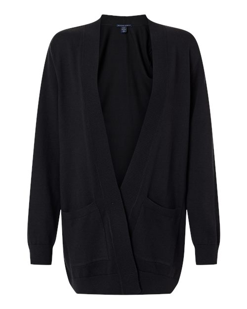 Devon & Jones DG447W, Women's New Classics Open Cardigan Sweater, Black