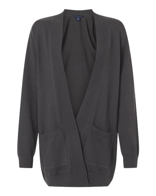 Devon & Jones DG447W, Women's New Classics Open Cardigan Sweater, Graphite
