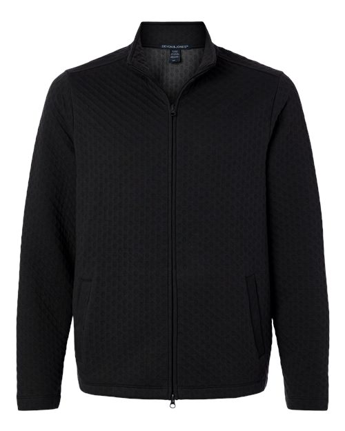 Devon & Jones DG740, Men's Berkeley Textured Full-zip Jacket, Black