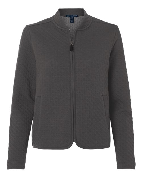Devon & Jones DG740W, Women's Berkeley Textured Full-zip Jacket, Graphite