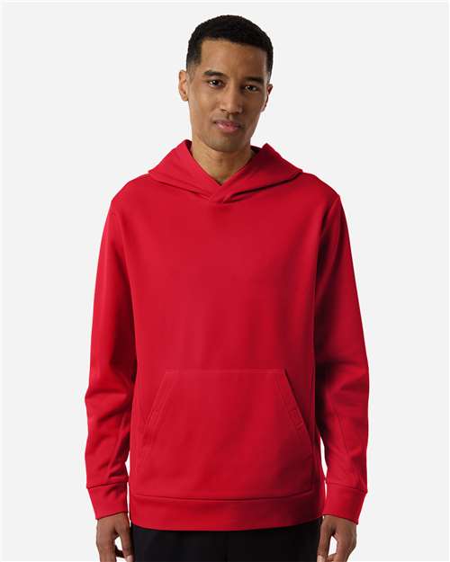 Team 365 TT400, Unisex Squad Hooded Tech Fleece Pullover, Sport Red