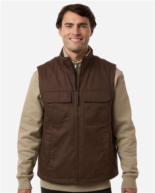 Unisex ClimaBloc® Station Vest - - 16198 Dark Mocha 104B9 8-8.9 oz Apparel Full-Zips Harriton M723 Mens & Unisex Outerwear S&S Deep Deals Vests Womens Workwear