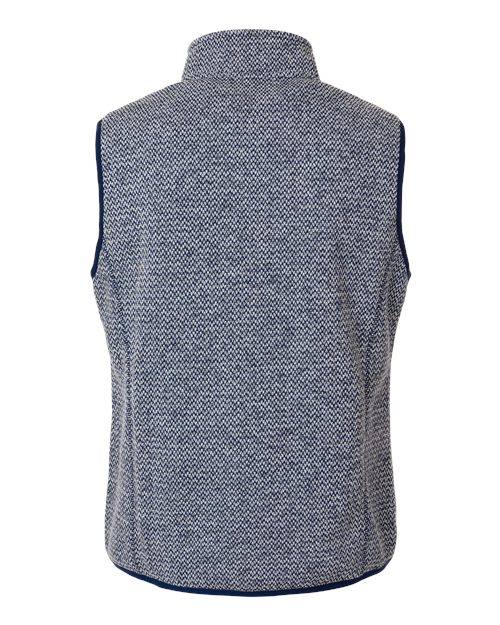 North End NE731W, Women's Jasper Jacquard Fleece Vest, Classic Navy/ White