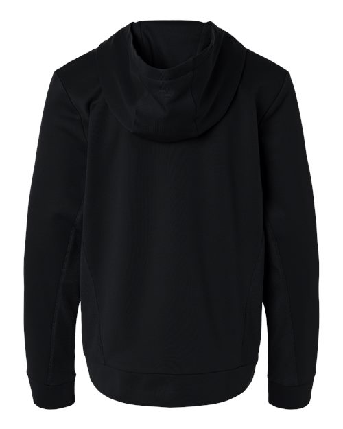 Team 365 TT400Y, Youth Squad Hooded Tech Fleece Pullover, Black