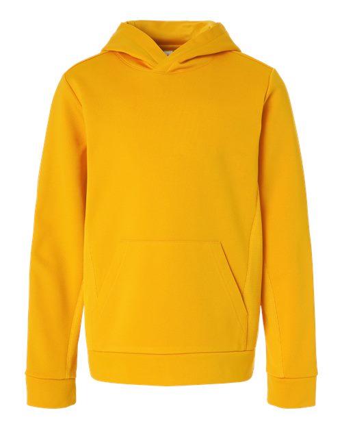 Team 365 TT400Y, Youth Squad Hooded Tech Fleece Pullover, Sport Athletic Gold