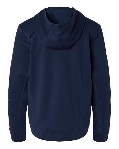 Team 365 TT400Y, Youth Squad Hooded Tech Fleece Pullover, Sport Dark Navy