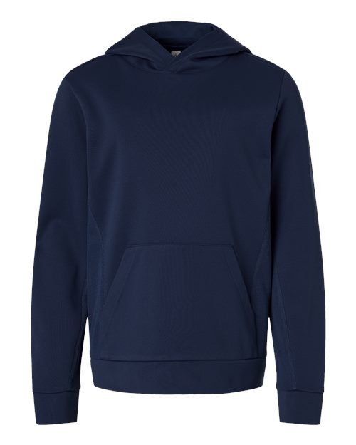 Team 365 TT400Y, Youth Squad Hooded Tech Fleece Pullover, Sport Dark Navy