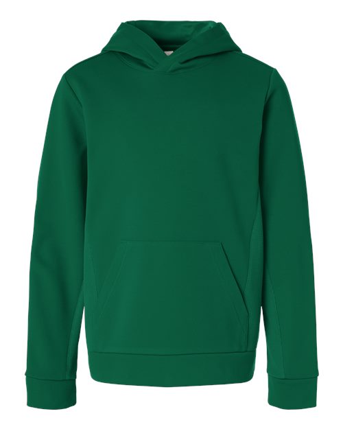 Team 365 TT400Y, Youth Squad Hooded Tech Fleece Pullover, Sport Forest