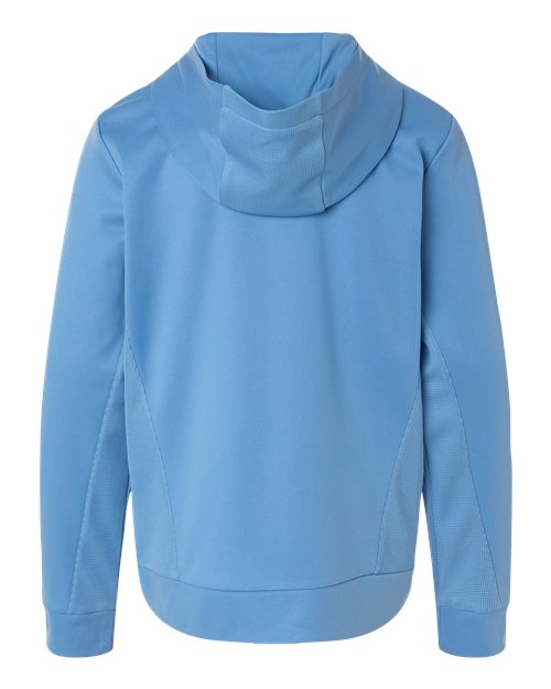 Team 365 TT400Y, Youth Squad Hooded Tech Fleece Pullover, Sport Light Blue
