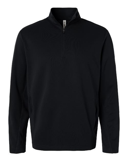 Team 365 TT401, Unisex Squad Cadet Quarter-zip Tech Fleece Pullover, Black