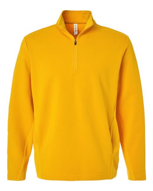 Team 365 TT401, Unisex Squad Cadet Quarter-zip Tech Fleece Pullover, Sport Athletic Gold