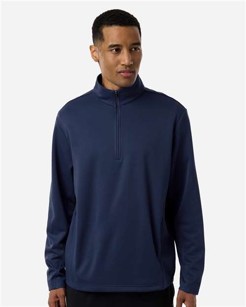 Team 365 TT401, Unisex Squad Cadet Quarter-zip Tech Fleece Pullover, Sport Dark Navy