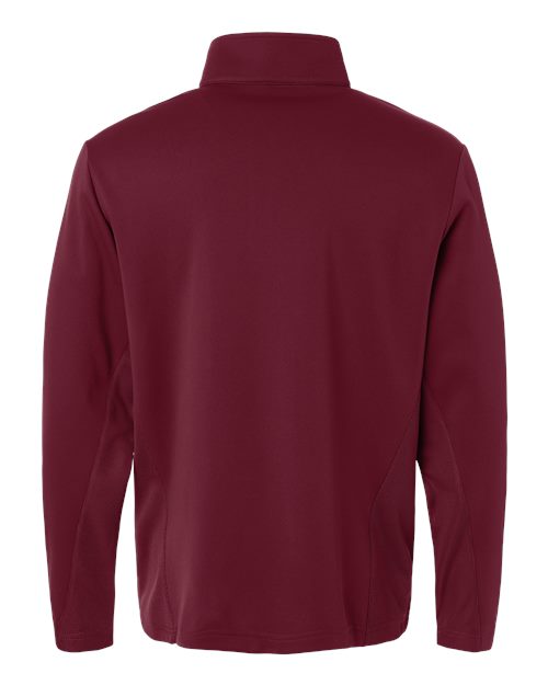 Team 365 TT401, Unisex Squad Cadet Quarter-zip Tech Fleece Pullover, Sport Maroon