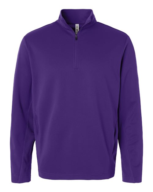 Team 365 TT401, Unisex Squad Cadet Quarter-zip Tech Fleece Pullover, Sport Purple