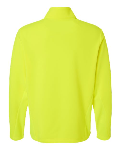 Team 365 TT401, Unisex Squad Cadet Quarter-zip Tech Fleece Pullover, Safety Yellow