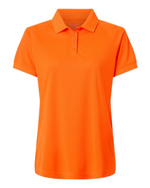 Harriton M208W, Women's Charge Snag And Soil Protect Polo, Safety Orange