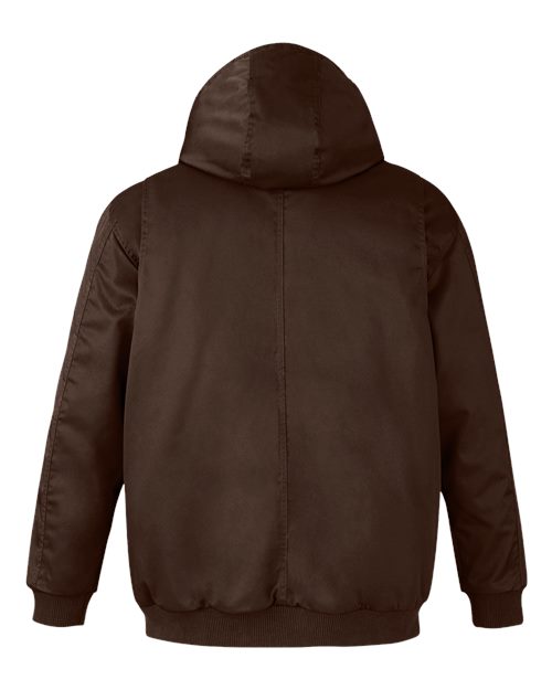 Harriton M722, Unisex Climabloc Heavyweight Hooded Full-zip Jacket, Dark Mocha
