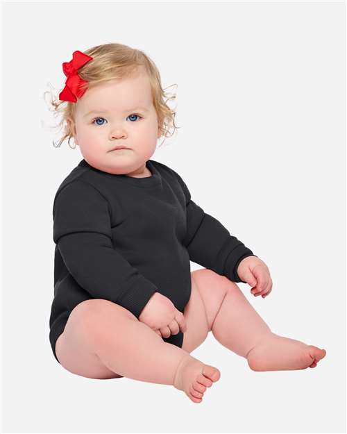 Rabbit Skins 3421, Infant Fleece Bodysuit, Black