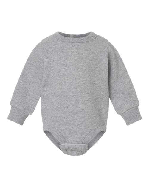 Rabbit Skins 3421, Infant Fleece Bodysuit, Heather