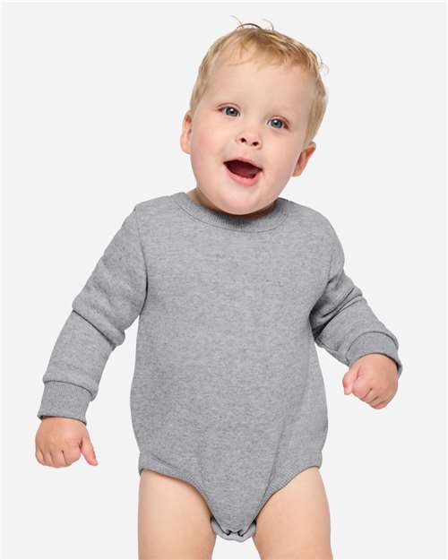 Rabbit Skins 3421, Infant Fleece Bodysuit, Heather