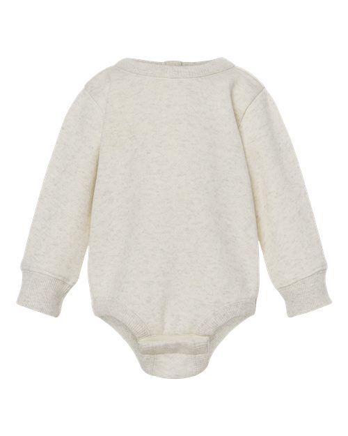 Rabbit Skins 3421, Infant Fleece Bodysuit, Natural Heather