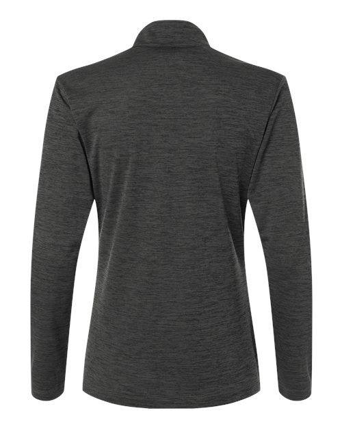 AllPro 4HM70L, Women's Pro-lock Performance Mélange Quarter-zip Pullover, Black Melange