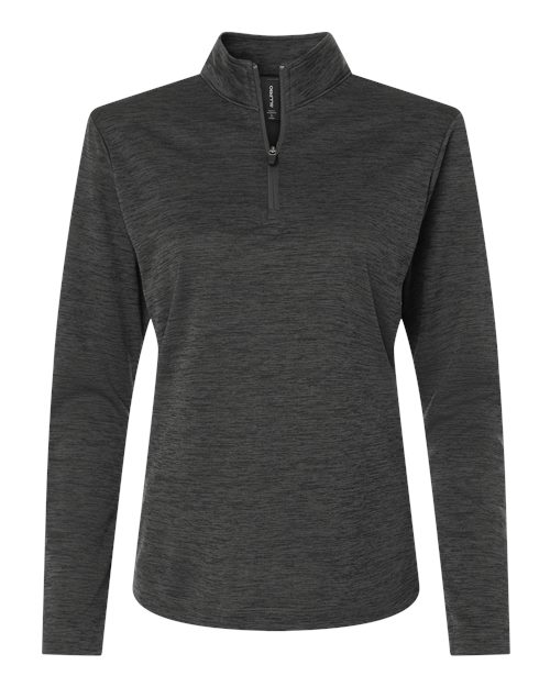AllPro 4HM70L, Women's Pro-lock Performance Mélange Quarter-zip Pullover, Black Melange
