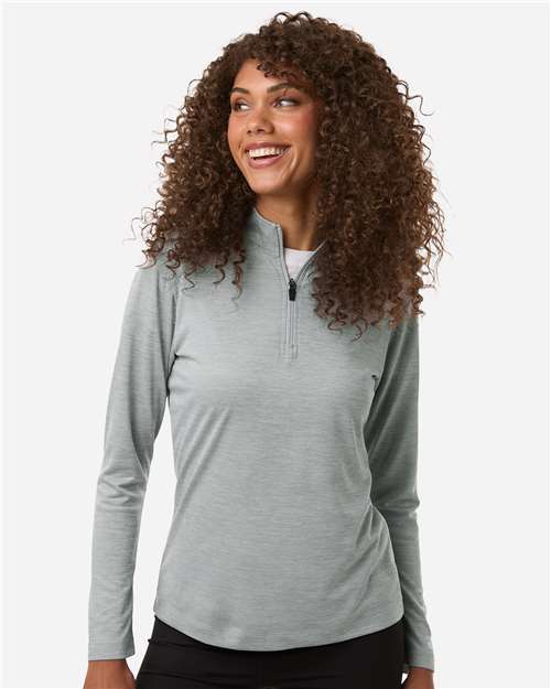 AllPro 4HM70L, Women's Pro-lock Performance Mélange Quarter-zip Pullover, Silver Melange