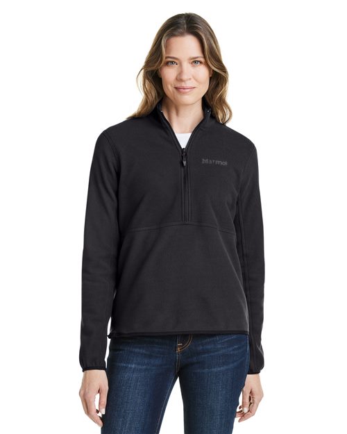 Women's Rocklin Half-Zip Jacket - - 13606 676D1 CA New ab Fleece Jackets M12403 Marmot New AB Outerwear Polyester - 100% Pullovers Quarter-Zips Recycled Visible Logos Womens Zips