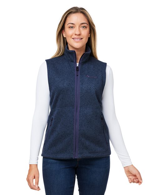 Women's Drop Line Fleece Vest - - 13611 727D1 CA New ab Fleece Full-Zips M16251 Marmot New AB Outerwear Pockets Polyester Polyester - 100% Recycled Sleeveless Vests Womens Zips