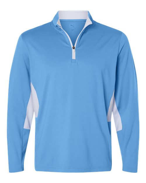 Puma Golf 628858, Men's Pure 2.0 Quarter-zip, Team Light Blue/ White Glow