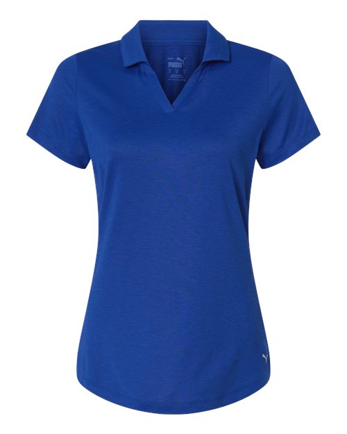 Puma Golf 631051, Womens Icon Heather Polo, Festive Blue Heather