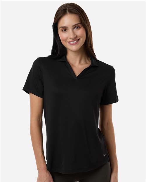 Puma Golf 631051, Womens Icon Heather Polo, Puma Black Heather