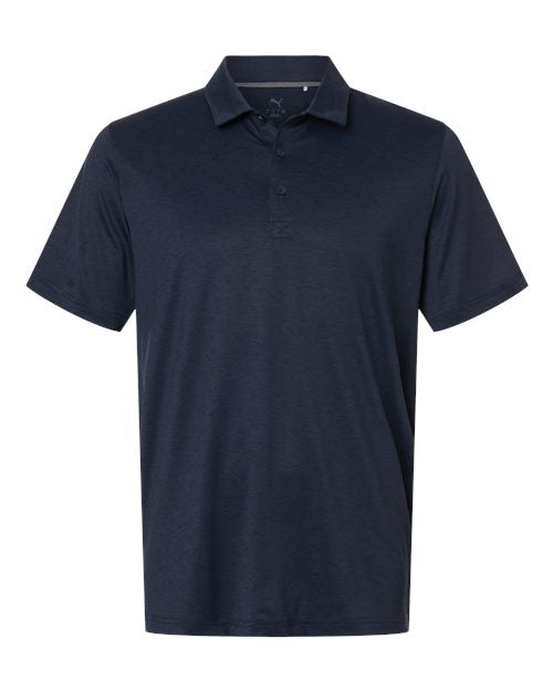 Puma Golf 631057, Men's Icon Heather Polo 2.0, Deep Navy Heather