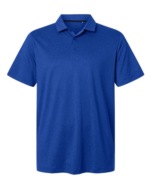 Puma Golf 631057, Men's Icon Heather Polo 2.0, Festive Blue Heather